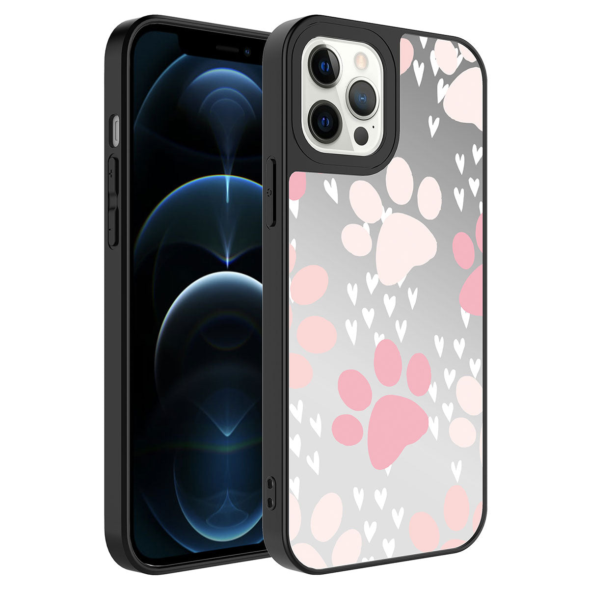 Apple iPhone 12 Pro Uyumlu Kılıf Aynalı Desenli Kamera Korumalı Parlak Zore Mirror Kapak
