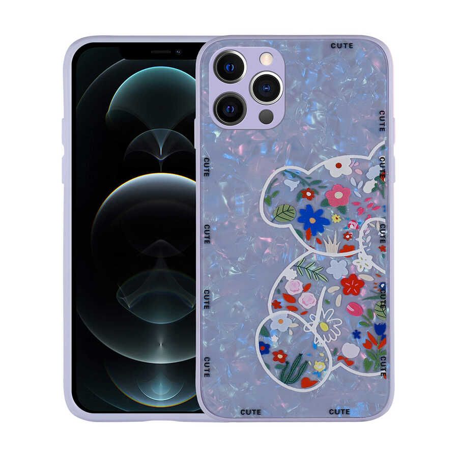 Apple iPhone 12 Pro Uyumlu Kılıf Desenli Sert Silikon Zore Mumila Kapak