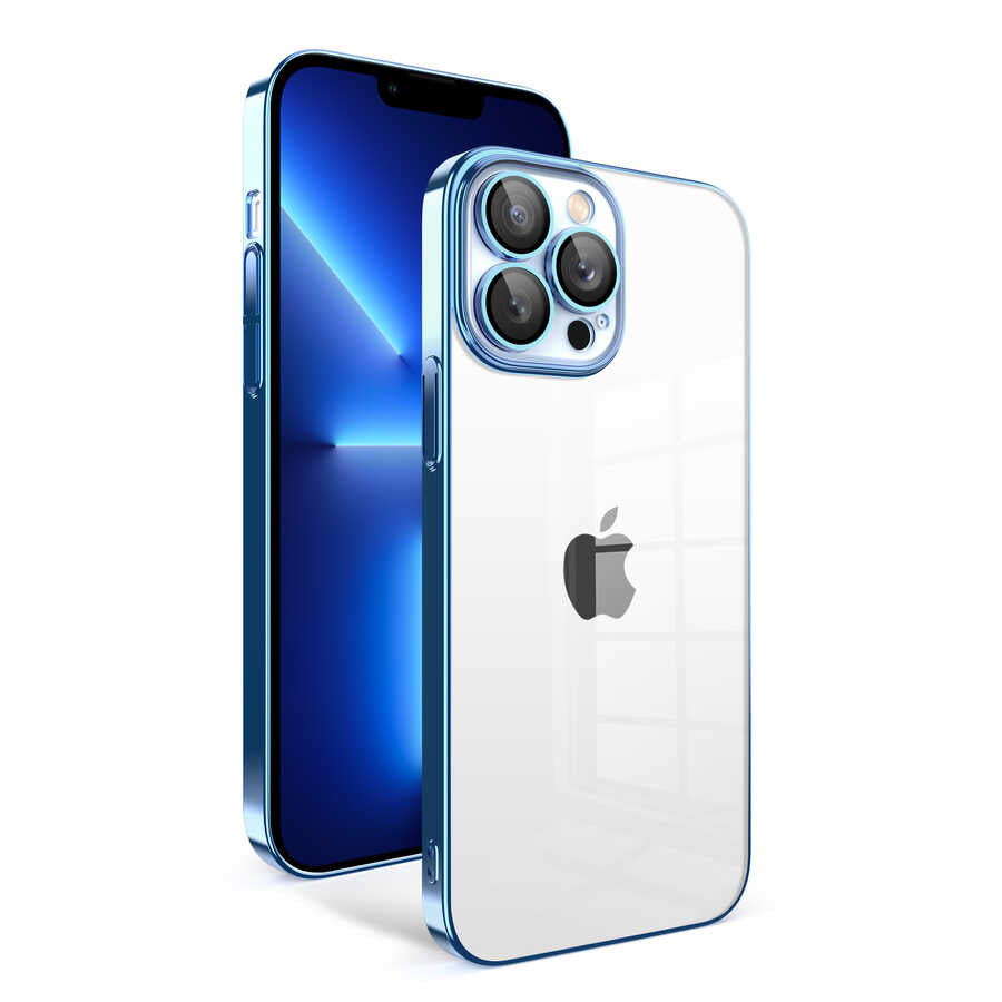 Apple iPhone 12 Pro Uyumlu Kılıf Kamera Korumalı Renkli Çerçeveli Zore Garaj Kapak