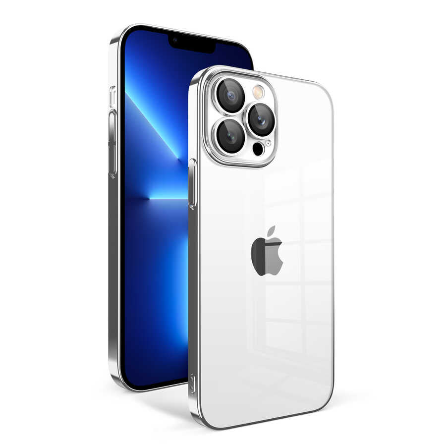 Apple iPhone 12 Pro Uyumlu Kılıf Kamera Korumalı Renkli Çerçeveli Zore Garaj Kapak