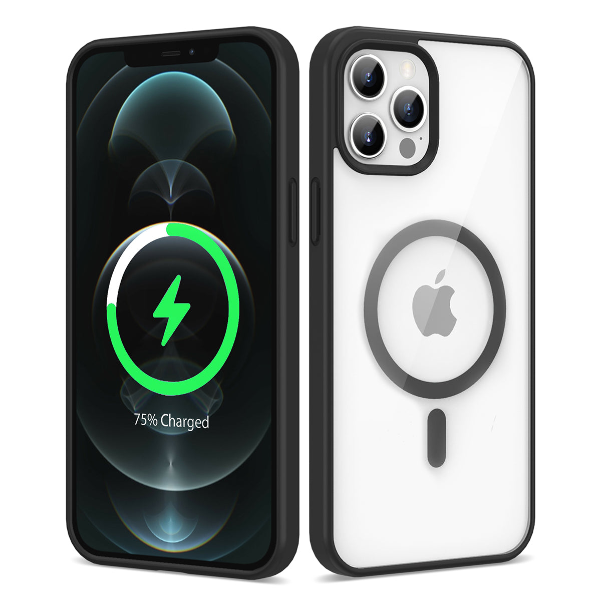 Apple iPhone 12 Pro Uyumlu Kılıf M-safe Wireless Şarj Özellikli Silikon Zore Ege Kapak