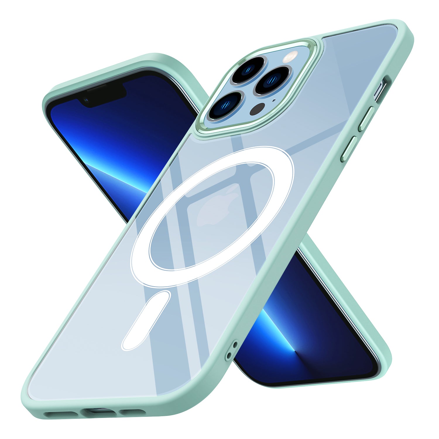 Apple iPhone 12 Pro Uyumlu Kılıf Wireless Şarj Özellikli Zore Krom M-safe Silikon Kapak