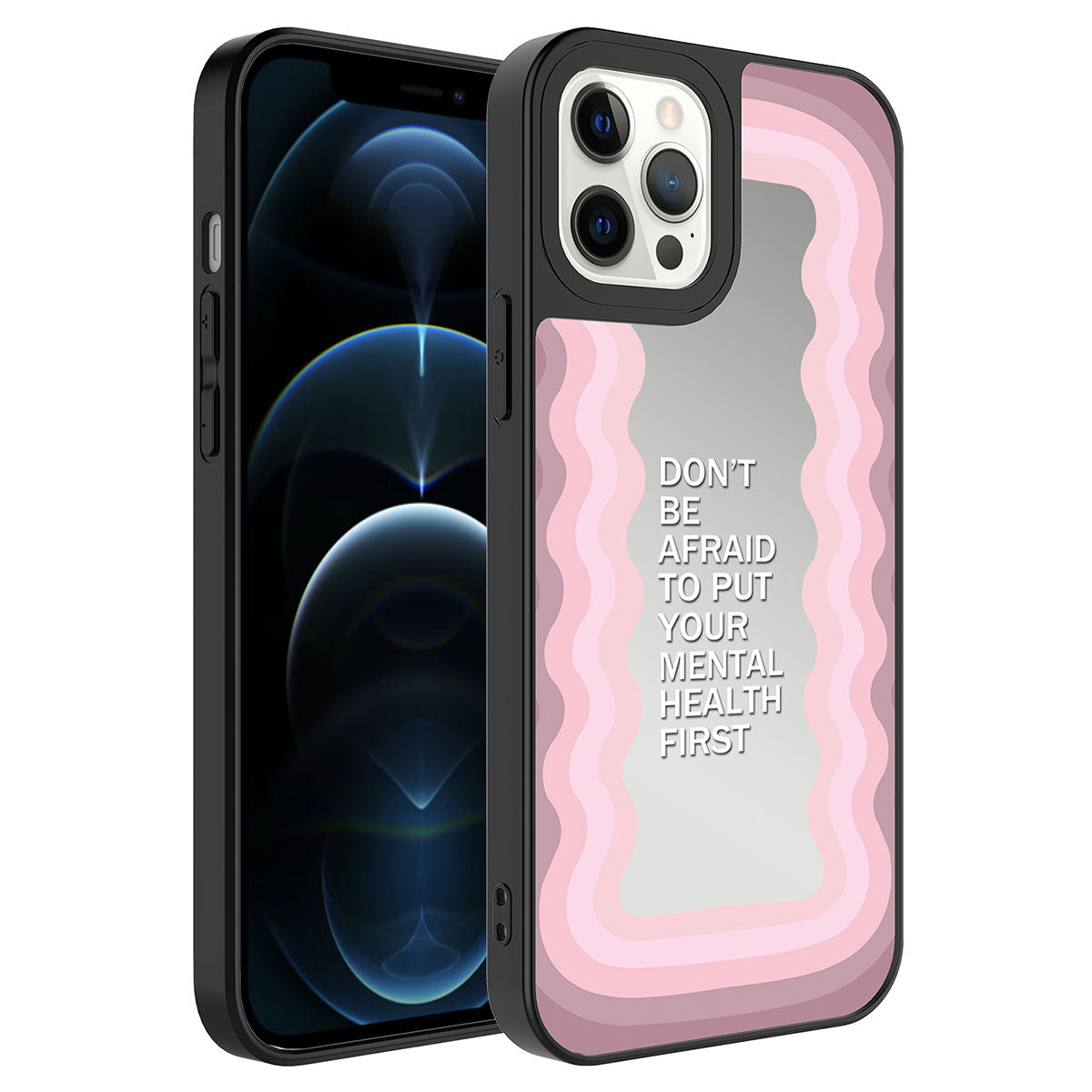 Apple iPhone 12 Pro Max Uyumlu Kılıf Aynalı Desenli Kamera Korumalı Parlak Zore Mirror Kapak