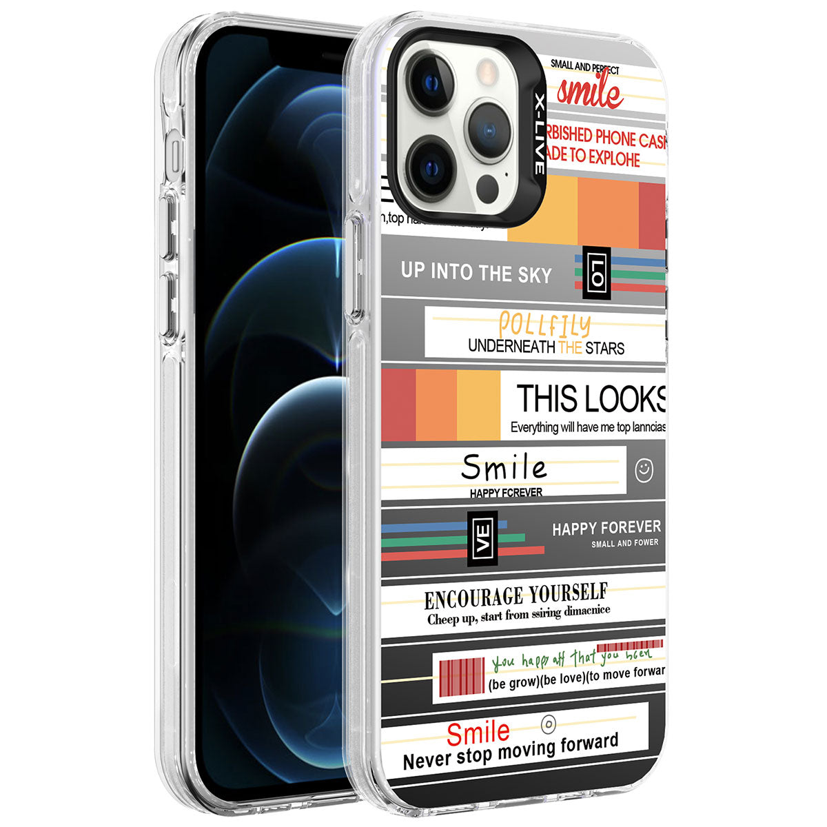 Apple iPhone 12 Pro Max Uyumlu Kılıf Desenli Zore Silver Sert Kapak