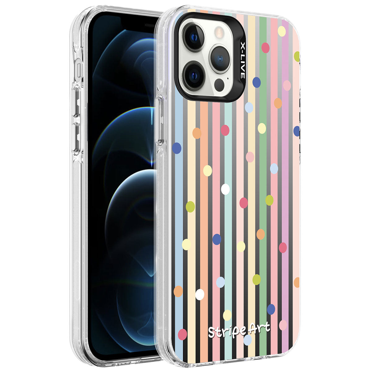 Apple iPhone 12 Pro Max Uyumlu Kılıf Desenli Zore Silver Sert Kapak