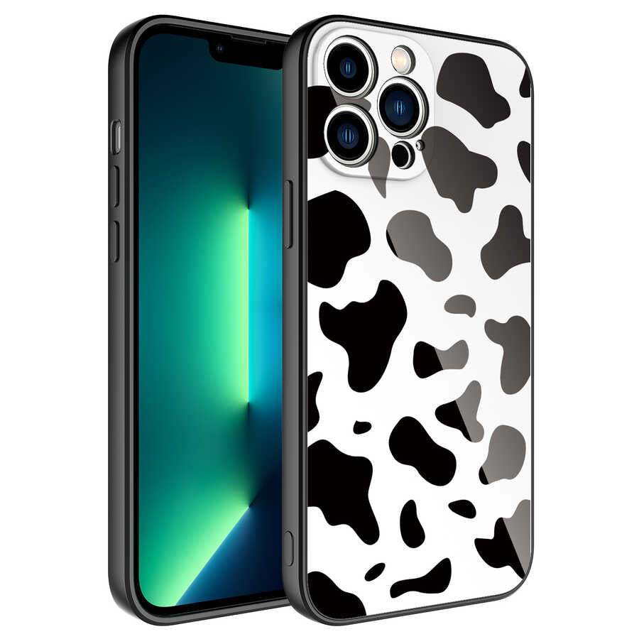 Apple iPhone 12 Pro Max Uyumlu Kılıf Kamera Korumalı Desenli Sert Silikon Zore Epoksi Kapak