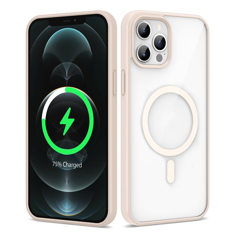 Apple iPhone 12 Pro Max Uyumlu Kılıf M-safe Wireless Şarj Özellikli Silikon Zore Ege Kapak