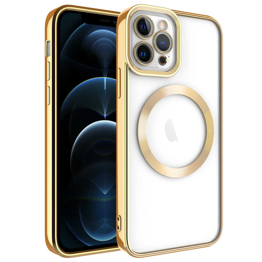 Apple iPhone 12 Pro Max Uyumlu Kılıf M-safe Wireless Şarj Özellikli Zore Setro Silikon