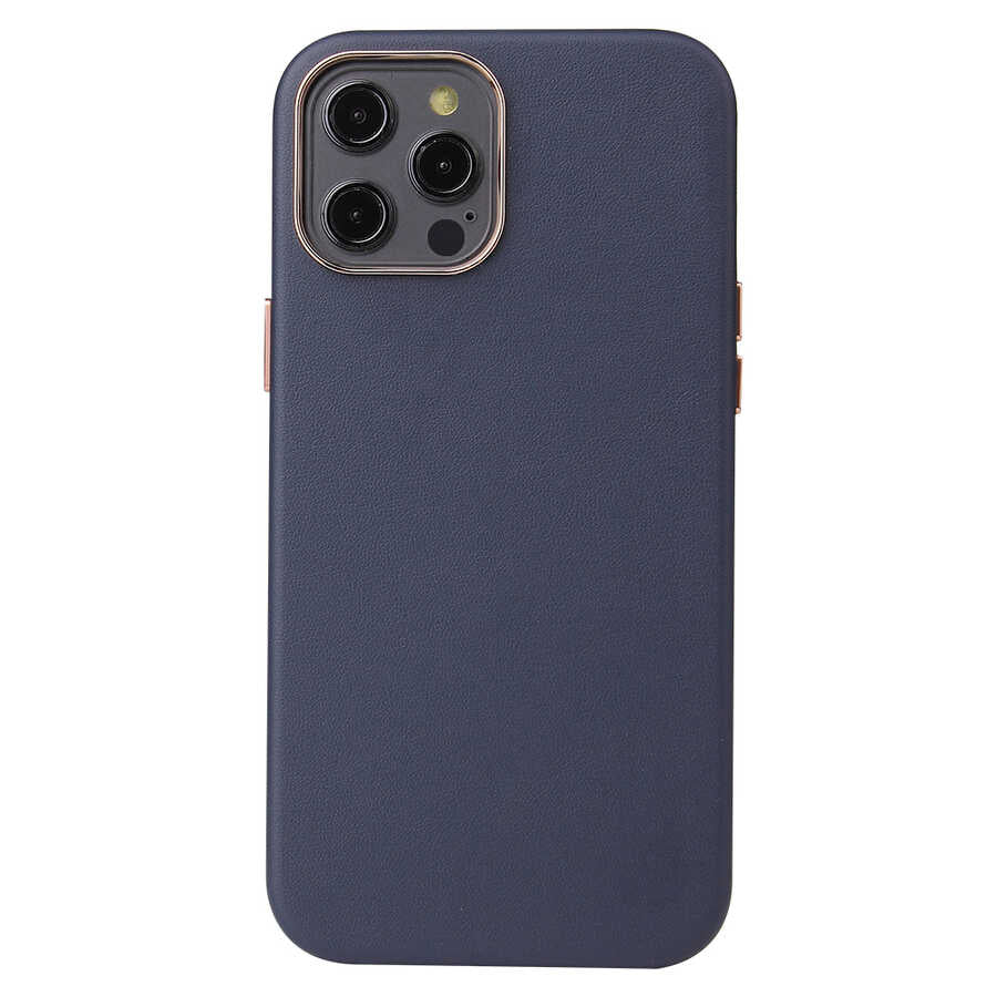 Apple iPhone 12 Pro Max Uyumlu Kılıf Zore Leathersafe Wireless Kapak