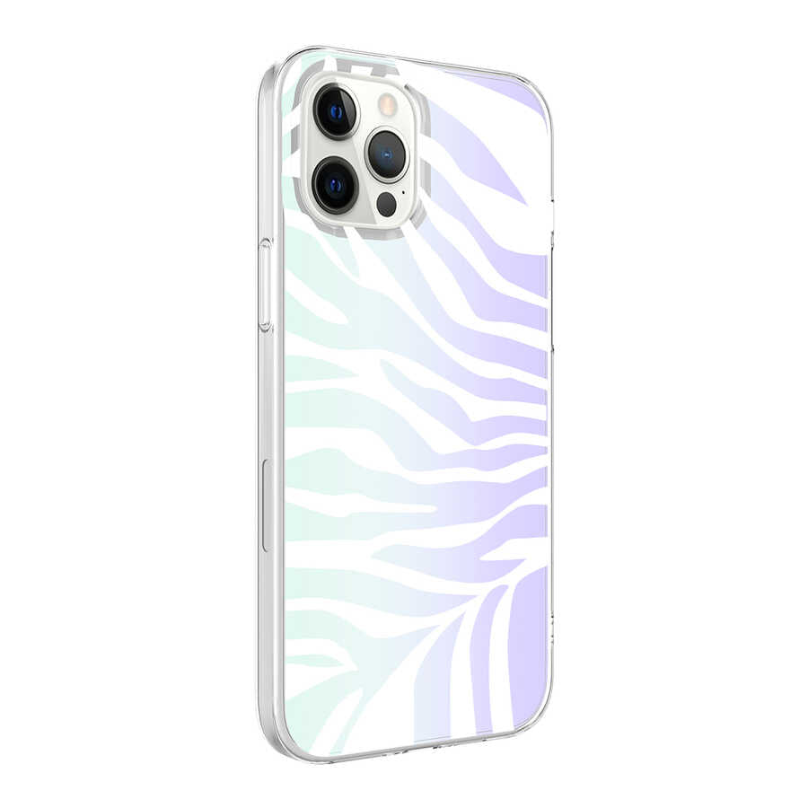 Apple iPhone 12 Pro Max Uyumlu Kılıf Zore M-Blue Desenli Kapak
