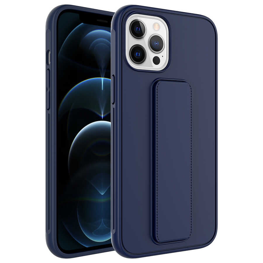Apple iPhone 12 Pro Max Uyumlu Kılıf Zore Qstand Kapak