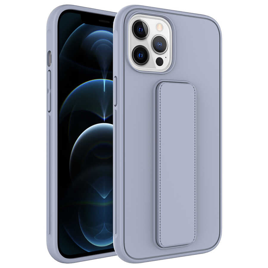 Apple iPhone 12 Pro Max Uyumlu Kılıf Zore Qstand Kapak