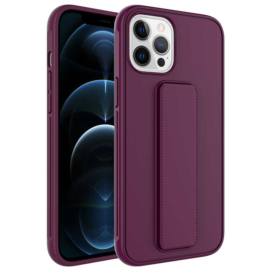 Apple iPhone 12 Pro Max Uyumlu Kılıf Zore Qstand Kapak