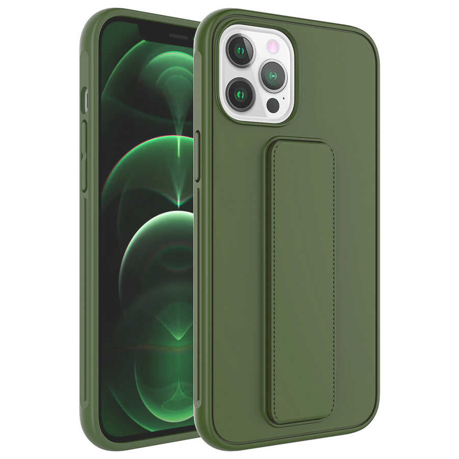 Apple iPhone 12 Pro Max Uyumlu Kılıf Zore Qstand Kapak