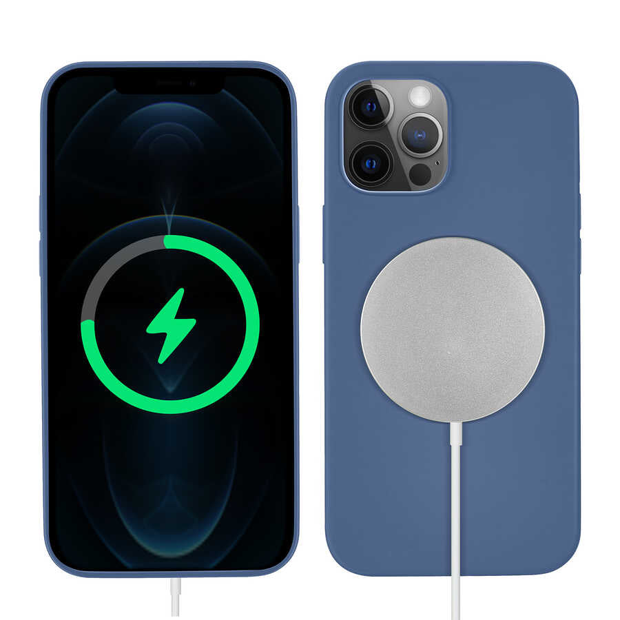 Apple iPhone 12 Pro Max Uyumlu Kılıf Zore Silksafe Wireless Kapak