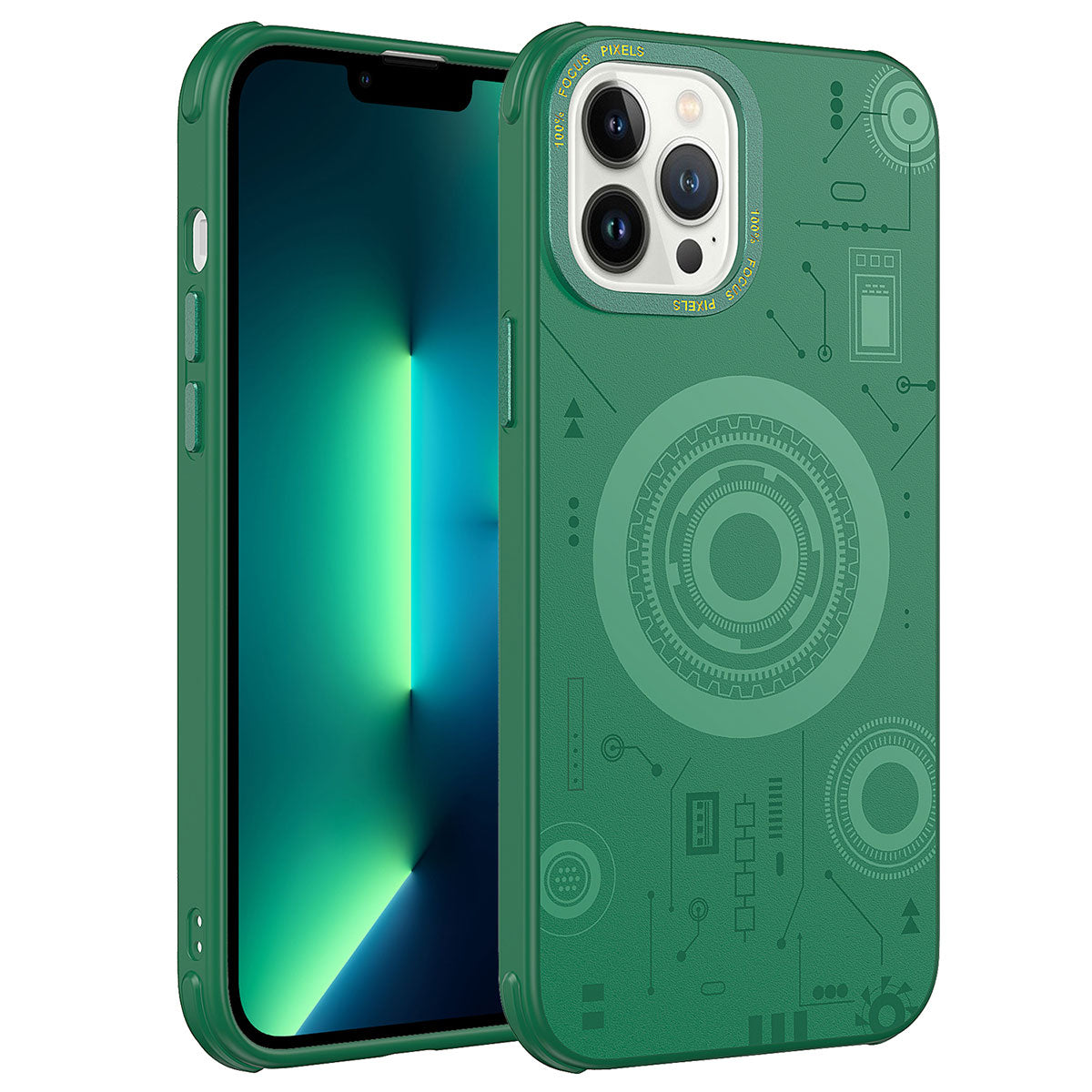 Apple iPhone 12 Pro Max Uyumlu Kılıf Zore Wireless Şarj Özellikli Desenli Hot Kapak