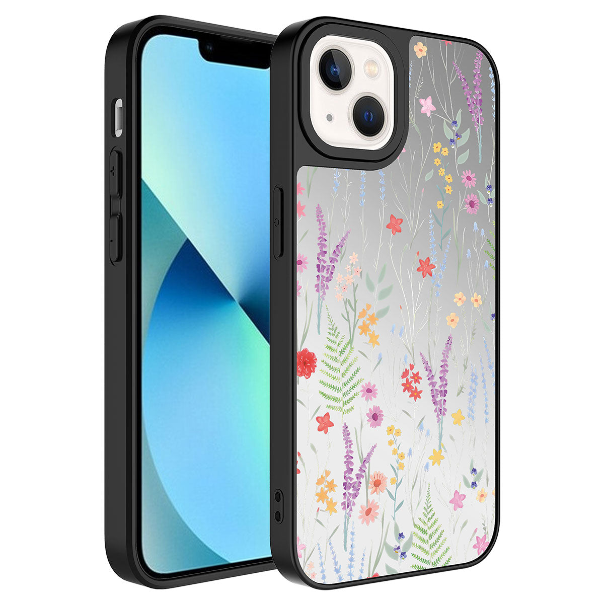 Apple iPhone 13 Uyumlu Kılıf Aynalı Desenli Kamera Korumalı Parlak Zore Mirror Kapak