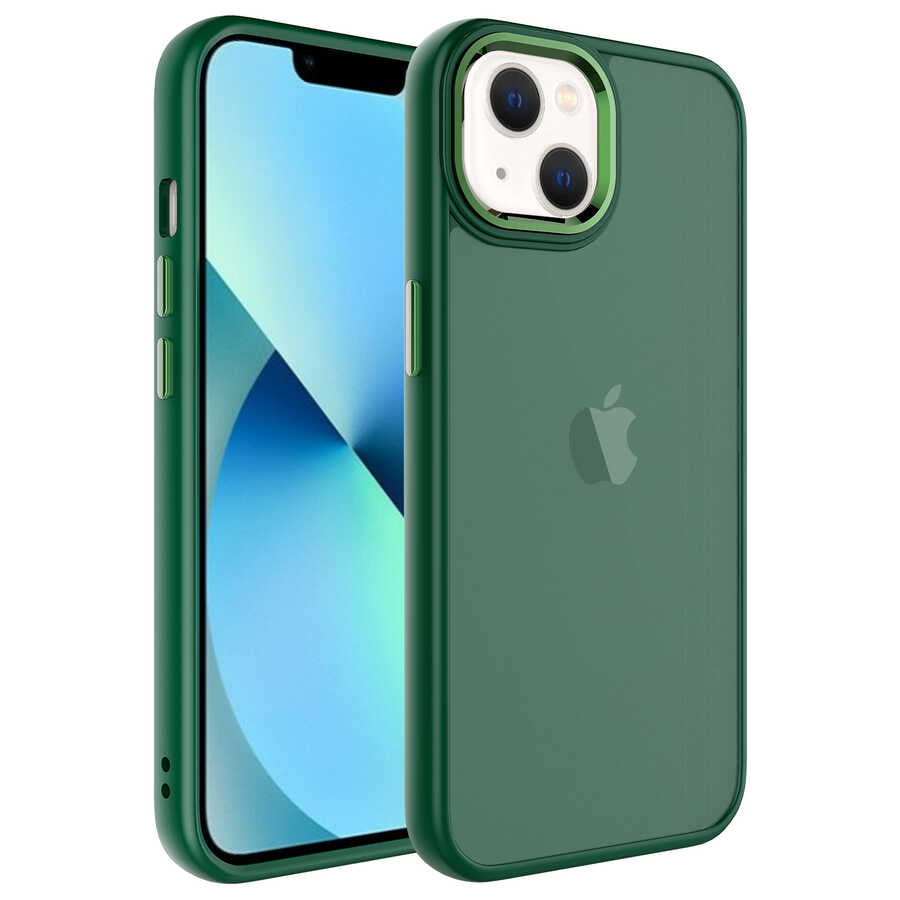 Apple iPhone 13 Uyumlu Kılıf Buzlu Sert PC Zore May Kapak