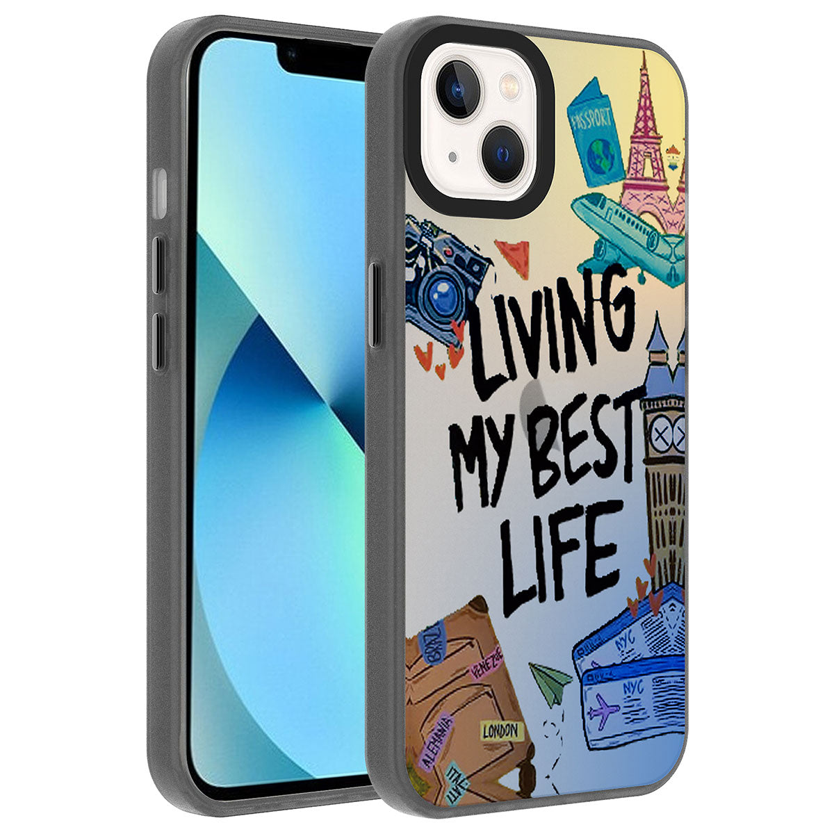 Apple iPhone 13 Uyumlu Kılıf Desenli Zore Dragon Sert Kapak