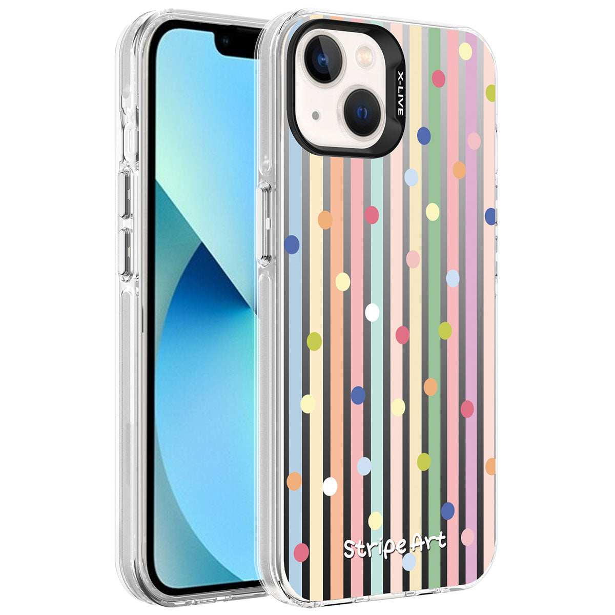Apple iPhone 13 Uyumlu Kılıf Desenli Zore Silver Sert Kapak