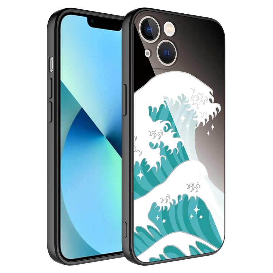 Apple iPhone 13 Uyumlu Kılıf Kamera Korumalı Desenli Sert Silikon Zore Epoksi Kapak