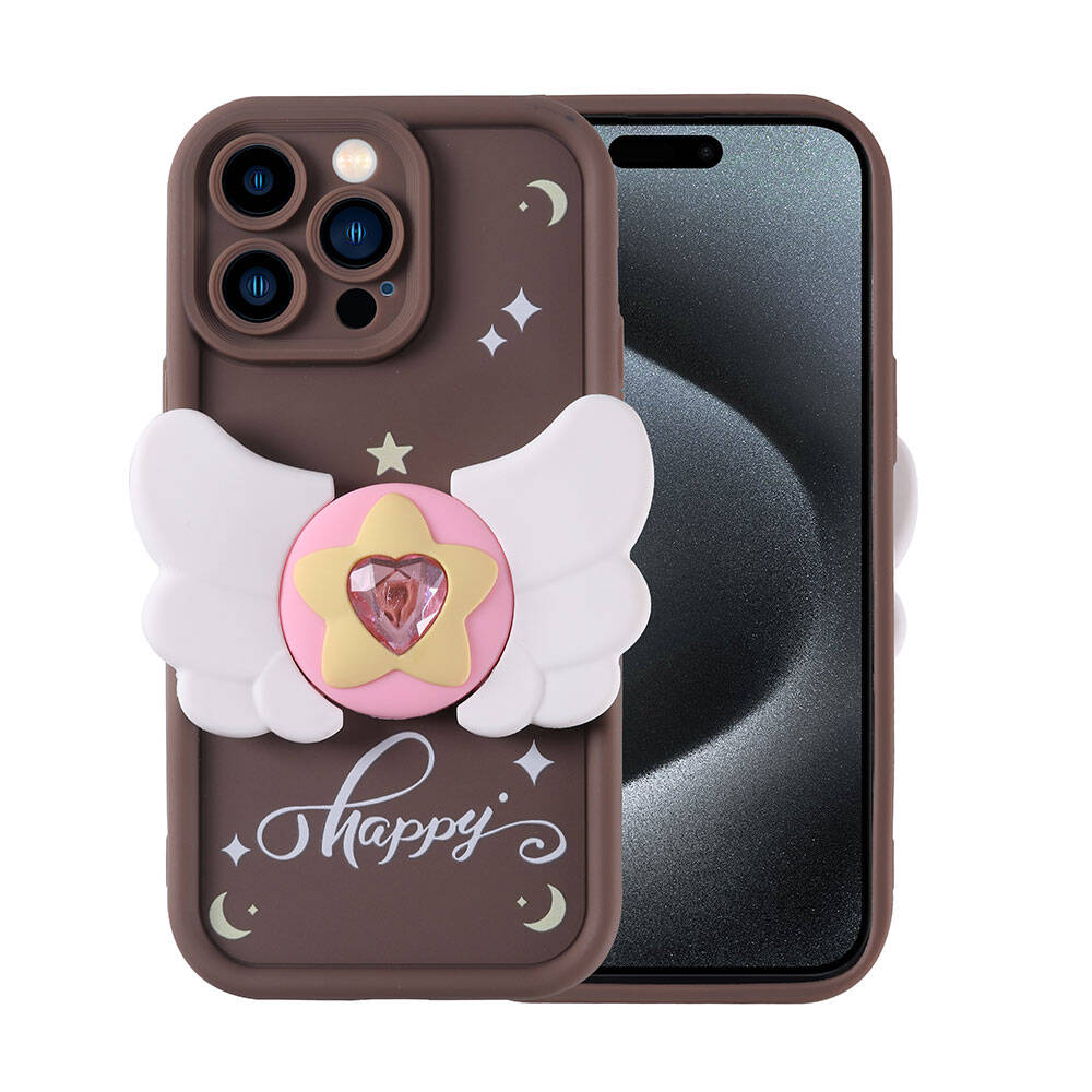 Apple iPhone 15 Pro Max Uyumlu Kılıf Kamera Korumalı Figür Tasarımlı Zore Kapya Kapak