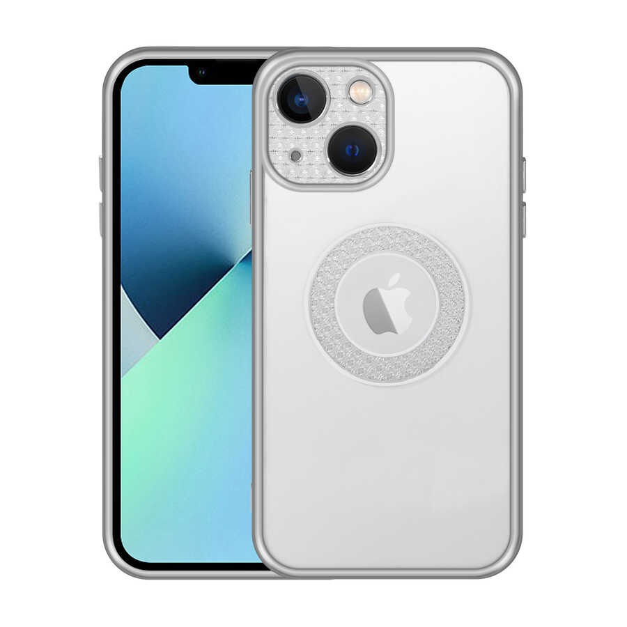 Apple iPhone 13 Uyumlu Kılıf Kamera Korumalı Logo Gösteren Zore Esta Kapak