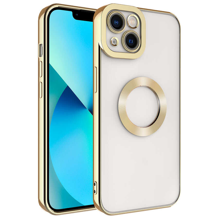 Apple iPhone 13 Uyumlu Kılıf Kamera Korumalı Logo Gösteren Zore Omega Kapak
