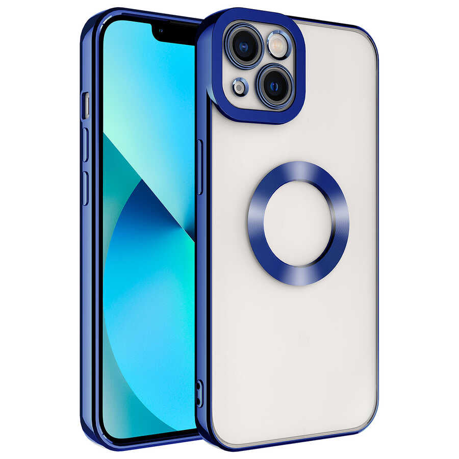 Apple iPhone 13 Uyumlu Kılıf Kamera Korumalı Logo Gösteren Zore Omega Kapak
