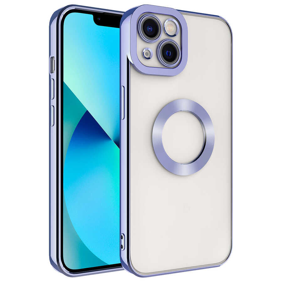 Apple iPhone 13 Uyumlu Kılıf Kamera Korumalı Logo Gösteren Zore Omega Kapak