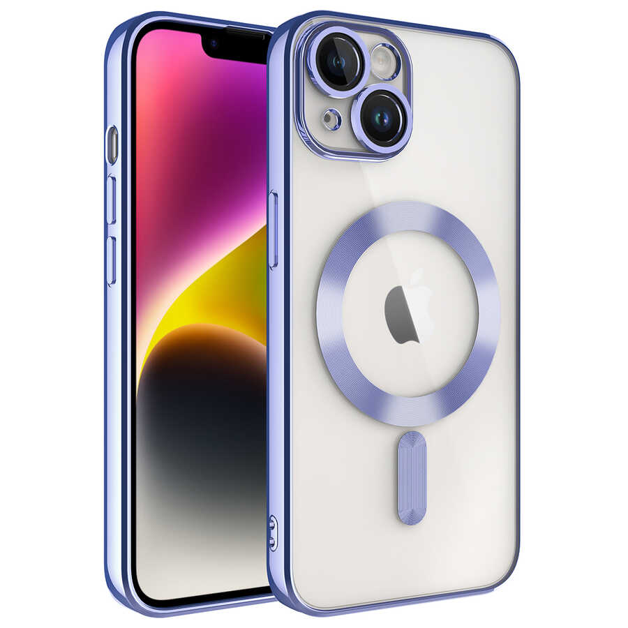 Apple iPhone 13 Uyumlu Kılıf Kamera Korumalı M-safe Wireless Şarj Özellikli Zore Demre Kapak