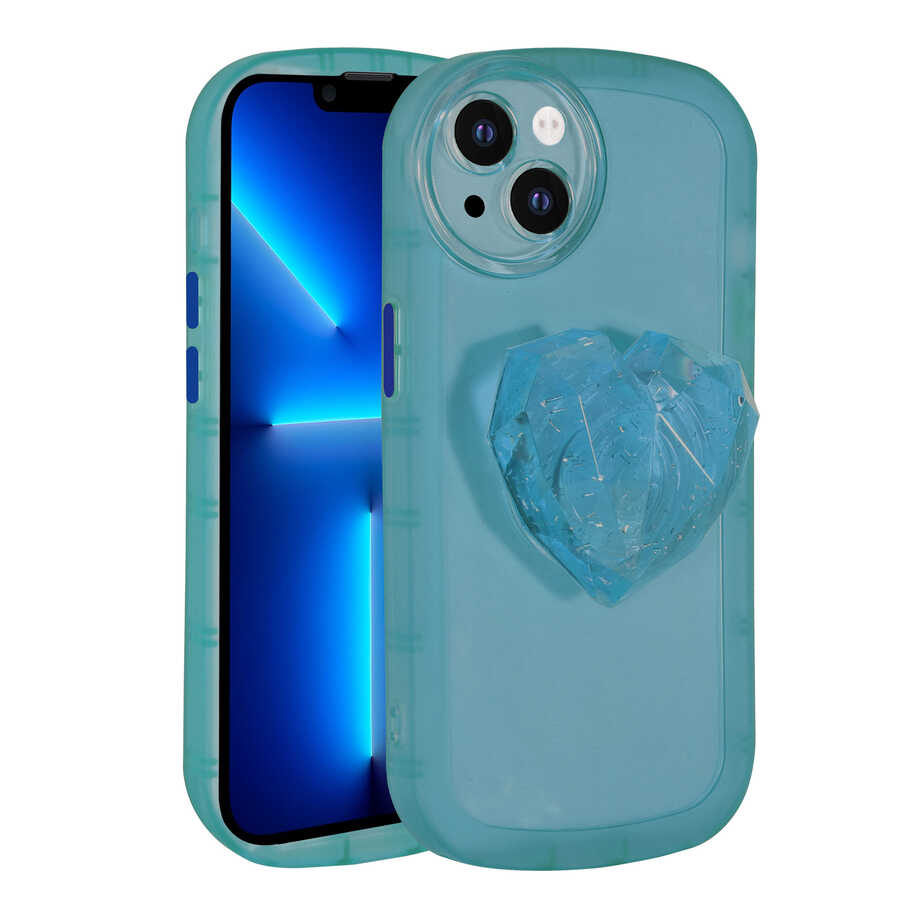 Apple iPhone 13 Uyumlu Kılıf Kamera Korumalı Pop Soketli Renkli Zore Ofro Kapak