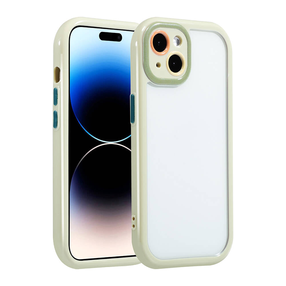 Apple iPhone 13 Uyumlu Kılıf Kamera Korumalı Renkli Kenar ve Çerçeve Tasarımlı Zore Vitamin Kapak