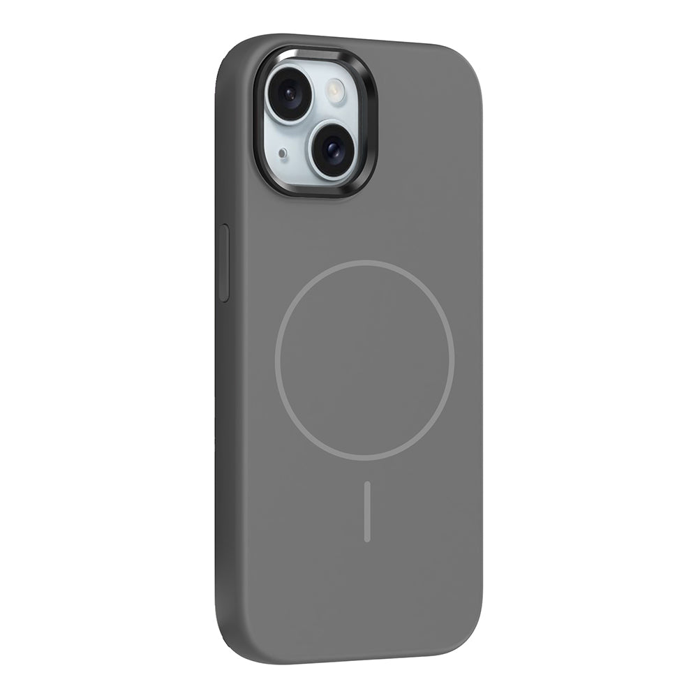 Apple iPhone 13 Uyumlu Kılıf M-Safe Şarj Özellikli Metal Kamera Çerçeveli Zore Edi Silikon Kapak