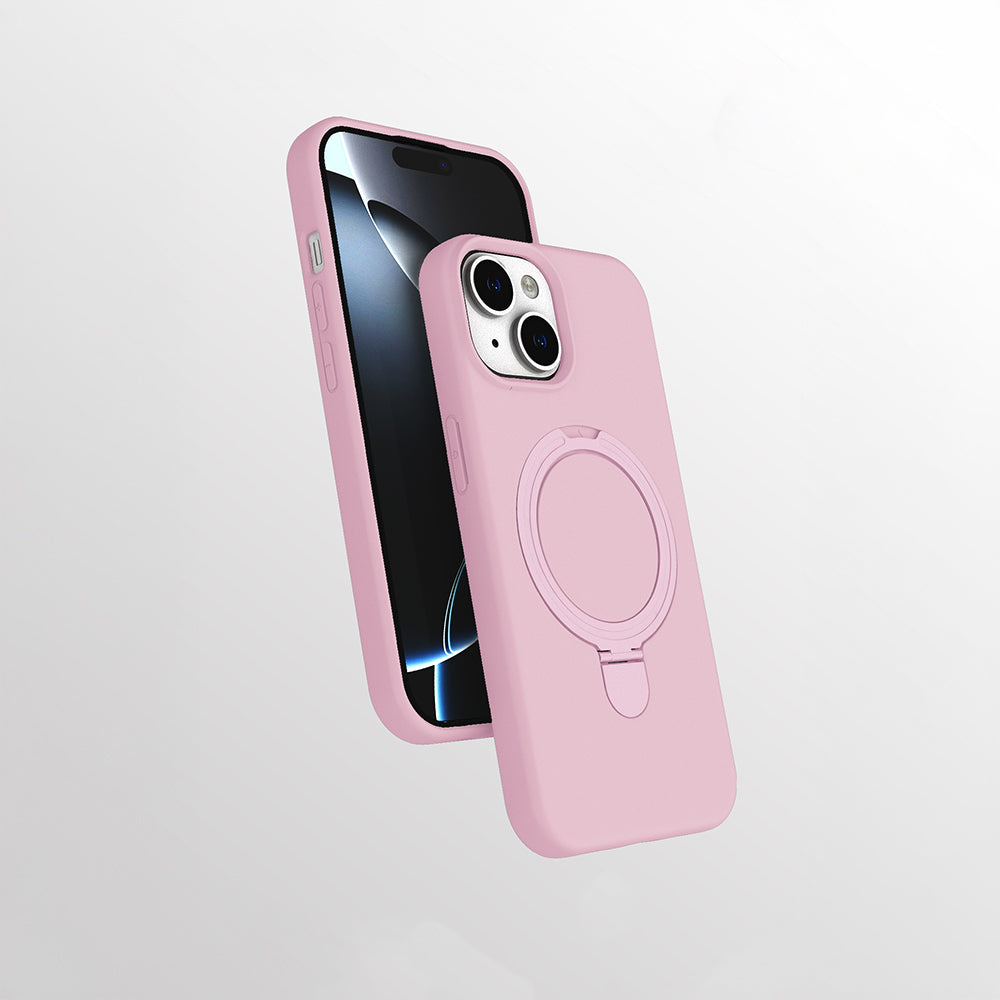 Apple iPhone 13 Uyumlu Kılıf M-safe Şarj Özellikli Standlı Zore Samara Kapak
