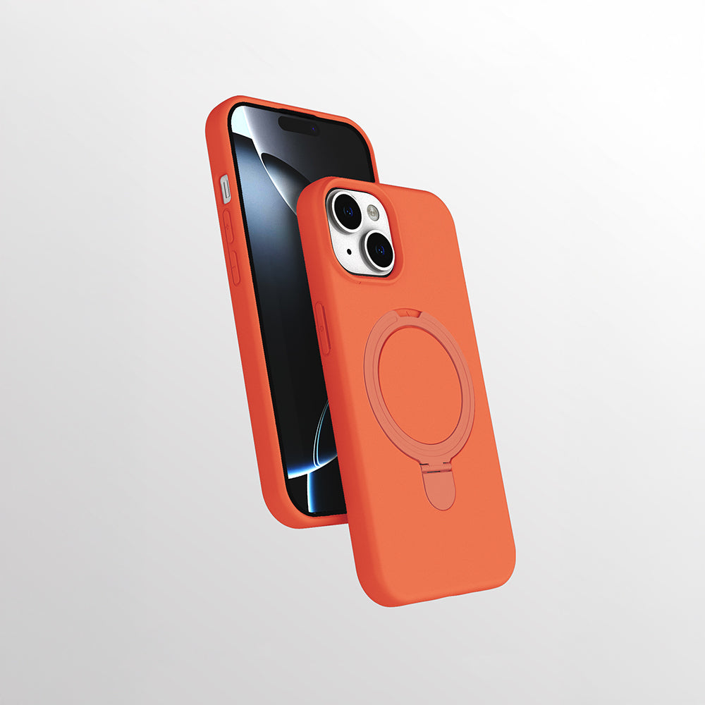 Apple iPhone 13 Uyumlu Kılıf M-safe Şarj Özellikli Standlı Zore Samara Kapak