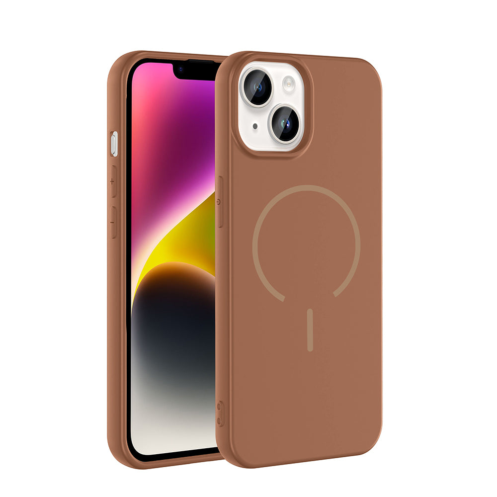 Apple iPhone 13 Uyumlu Kılıf M-safe Şarj Özellikli Zore Meta Kapak