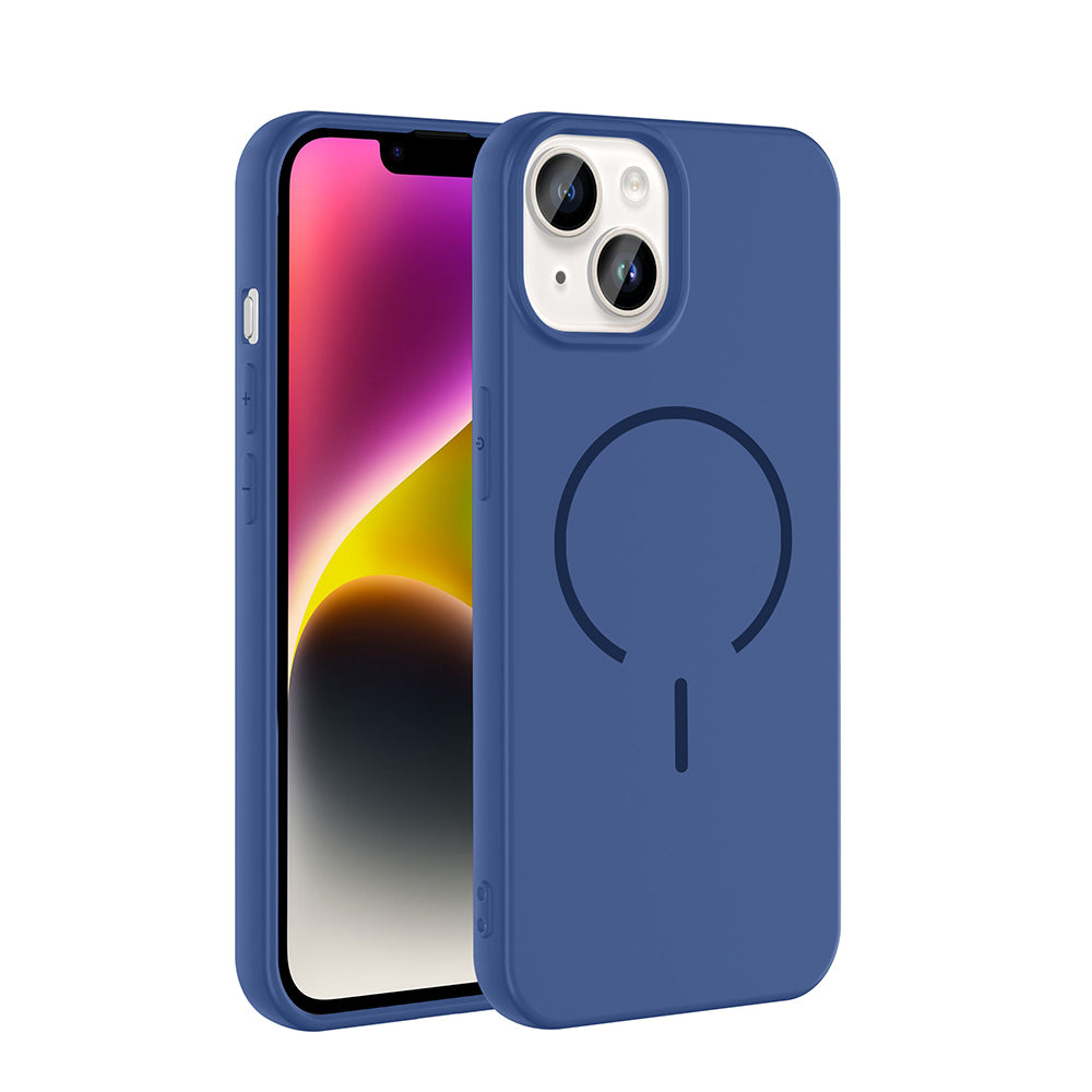 Apple iPhone 13 Uyumlu Kılıf M-safe Şarj Özellikli Zore Meta Kapak