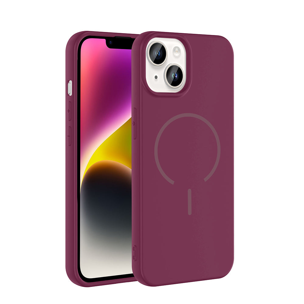 Apple iPhone 13 Uyumlu Kılıf M-safe Şarj Özellikli Zore Meta Kapak