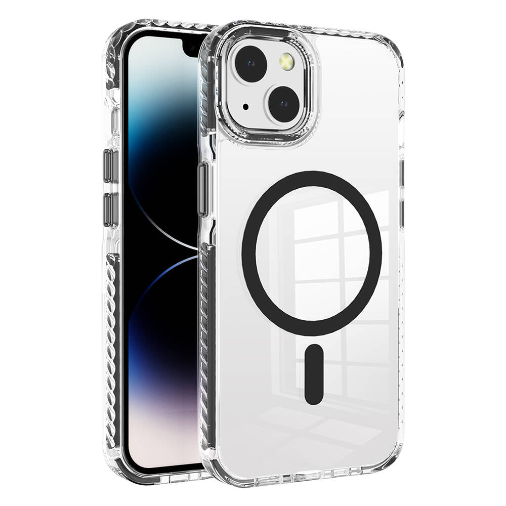 Apple iPhone 13 Uyumlu Kılıf M-safe Şarj Özellikli Airbagli Takılabilir Askı Aparatlı Zore Nana Kapak