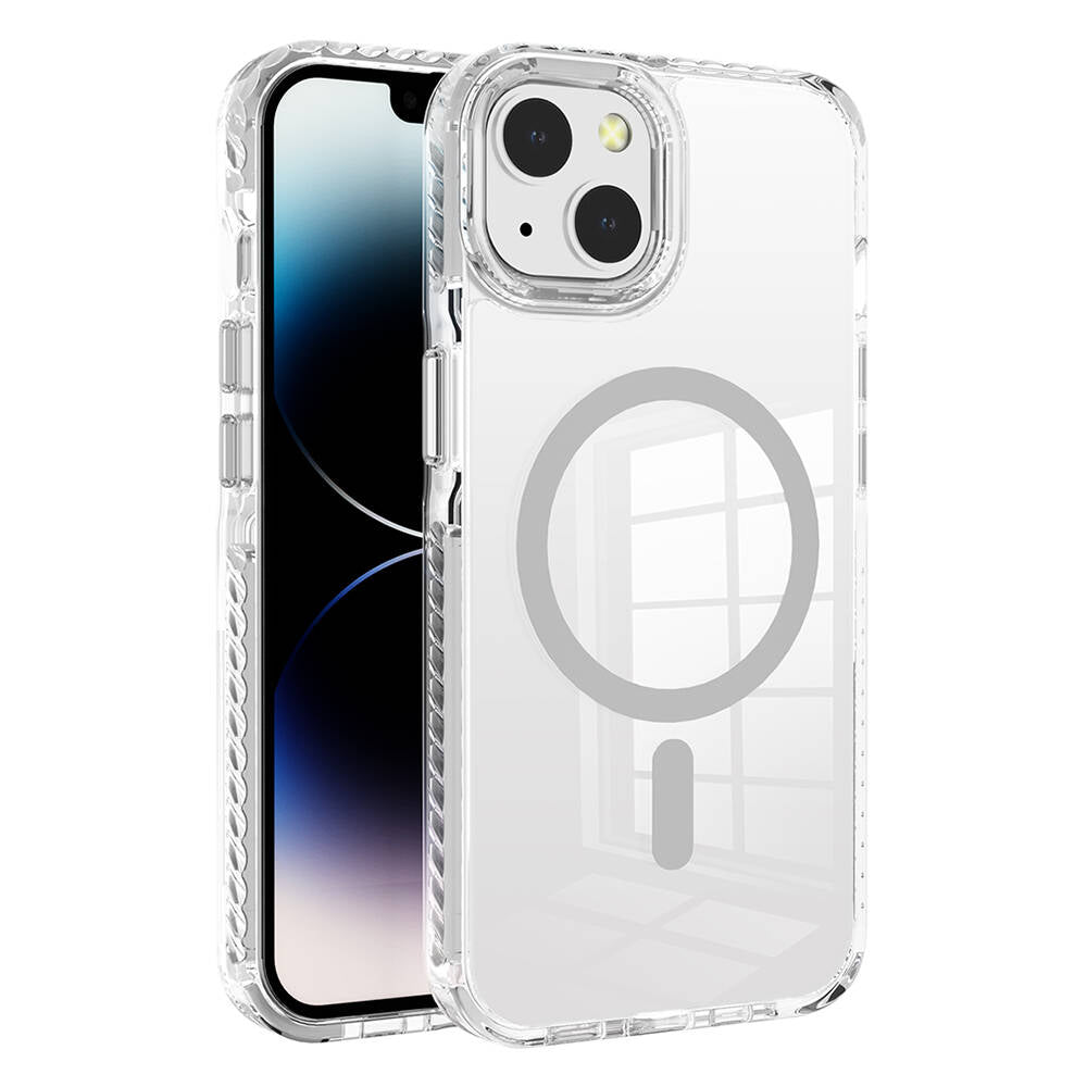 Apple iPhone 13 Uyumlu Kılıf M-safe Şarj Özellikli Airbagli Takılabilir Askı Aparatlı Zore Nana Kapak