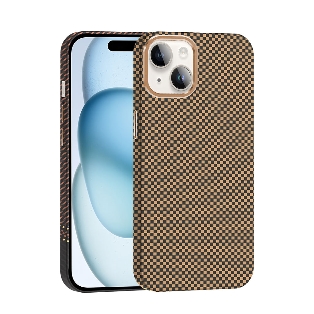 Apple iPhone 13 Uyumlu Kılıf M-safe Şarj Özellikli Karbon Fiber Görünümlü Zore Gros Kapak