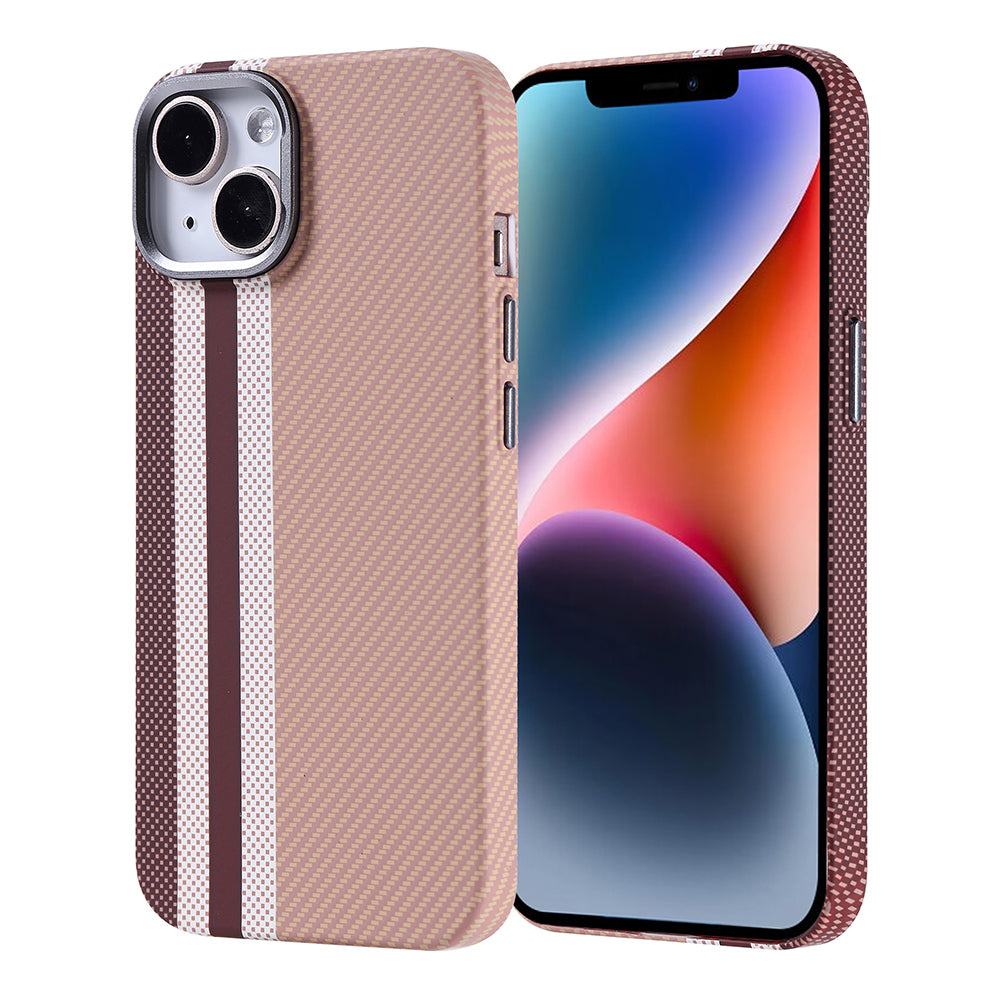 Apple iPhone 13 Uyumlu Kılıf M-safe Şarj Özellikli Karbon Fiber Görünümlü Zore Nekst Kapak