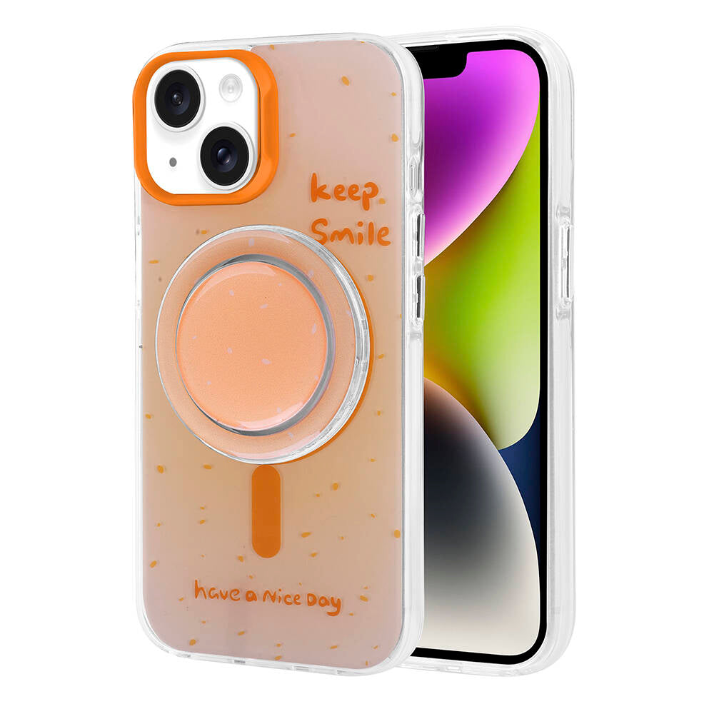 Apple iPhone 13 Uyumlu Kılıf M-safe Şarj Özellikli Tak-Çıkar Pop Soketli Zore Tiktok Kapak