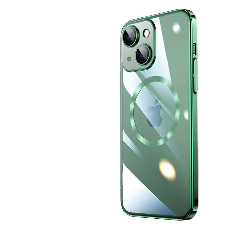 Apple iPhone 13 Uyumlu Kılıf Wireless Şarj Özellikli Sert PC Zore Riksos M-safe Kapak