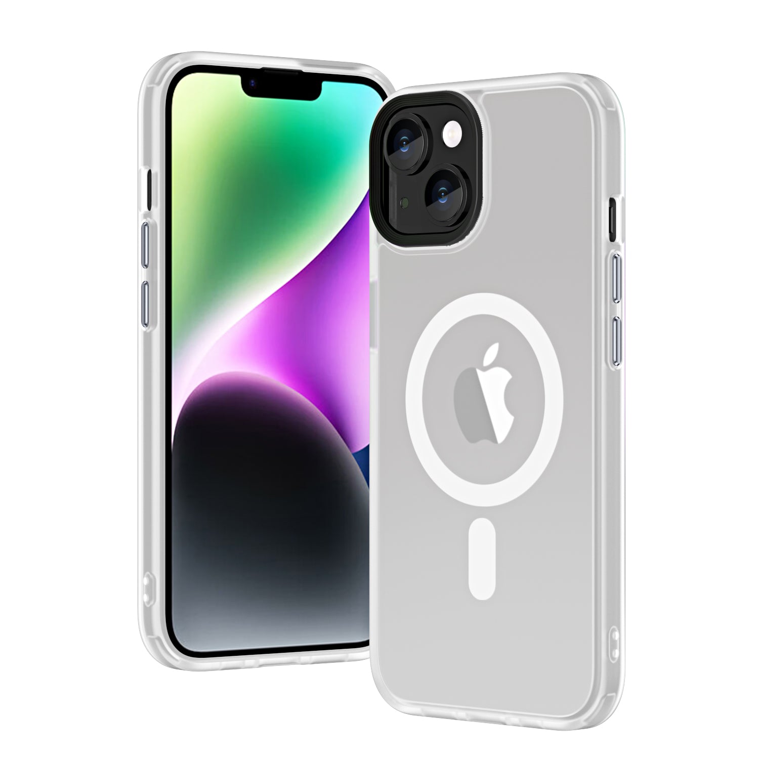 Apple iPhone 13 Uyumlu Kılıf Wireless Şarj Özellikli Zore Hibrit M-safe Kapak