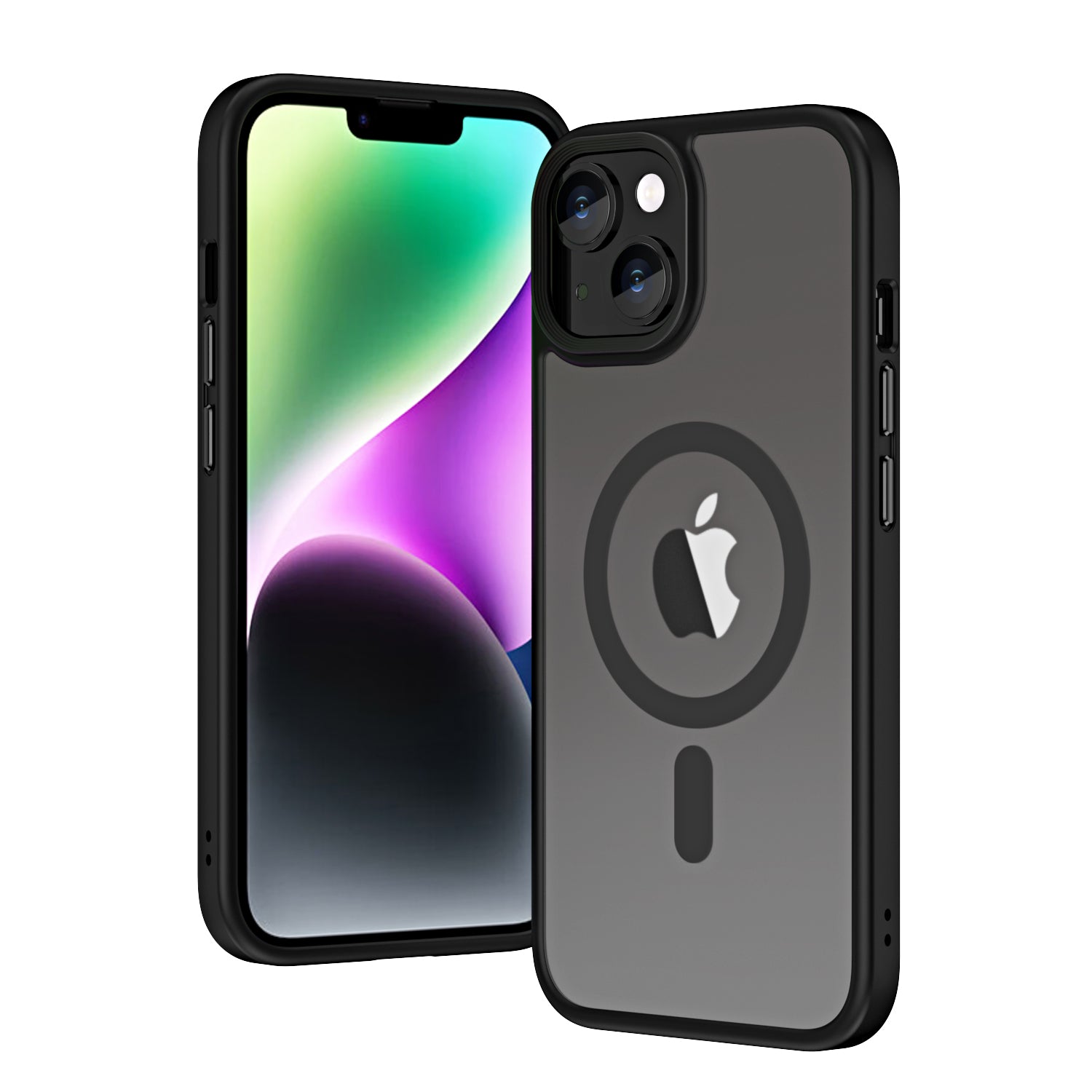 Apple iPhone 13 Uyumlu Kılıf Wireless Şarj Özellikli Zore Hibrit M-safe Kapak