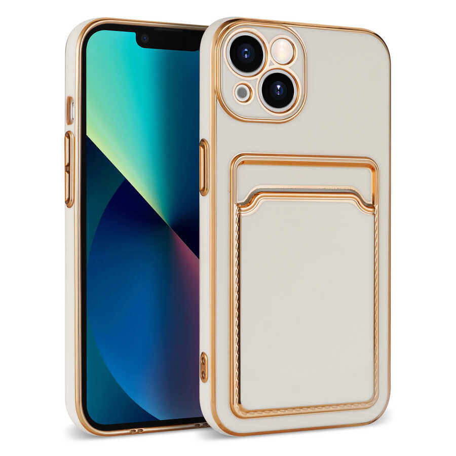 Apple iPhone 13 Uyumlu Kılıf Zore Bark Kartlıklı Kapak