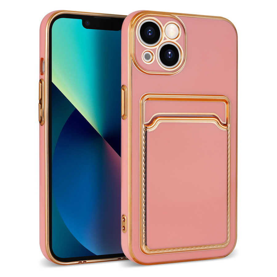 Apple iPhone 13 Uyumlu Kılıf Zore Bark Kartlıklı Kapak