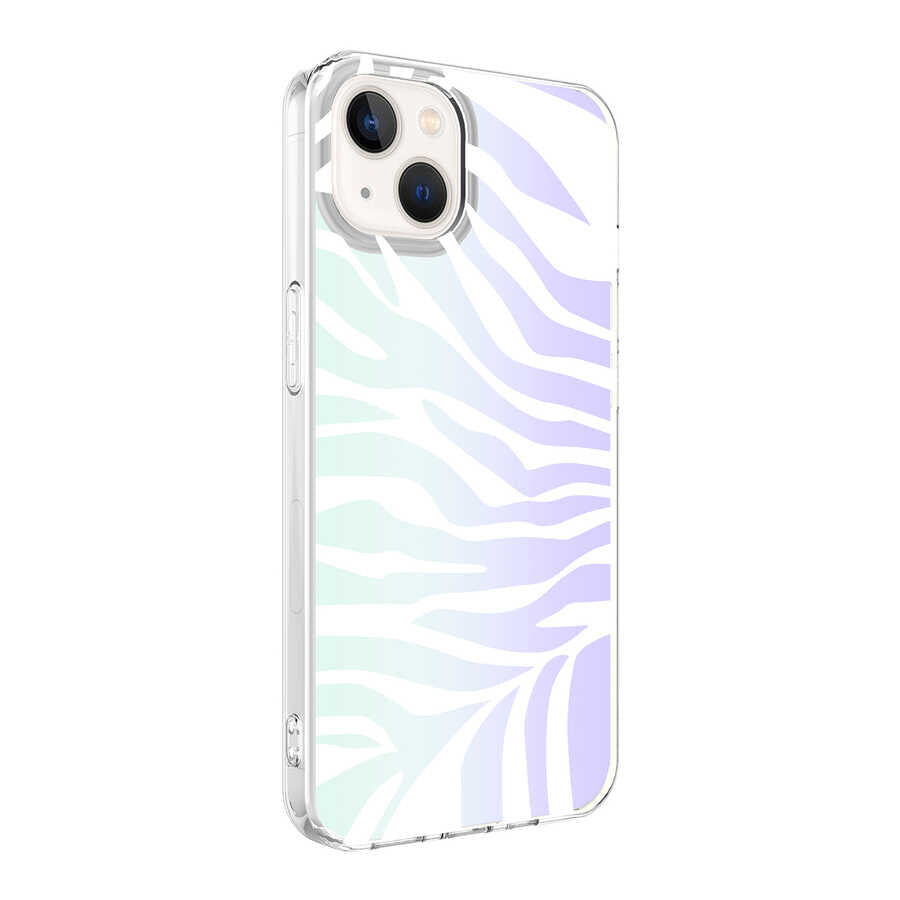 Apple iPhone 13 Uyumlu Kılıf Zore M-Blue Desenli Kapak